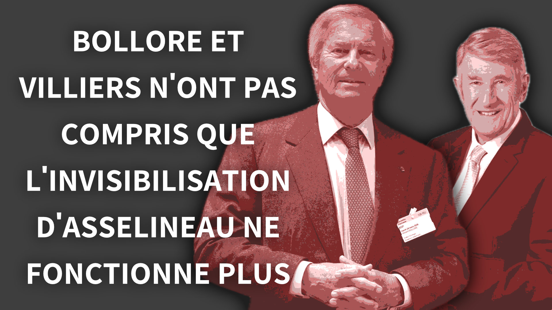 Bolloré et Villiers n'ont pas compris que l'invisibilisation d'Asselineau ne foncti…