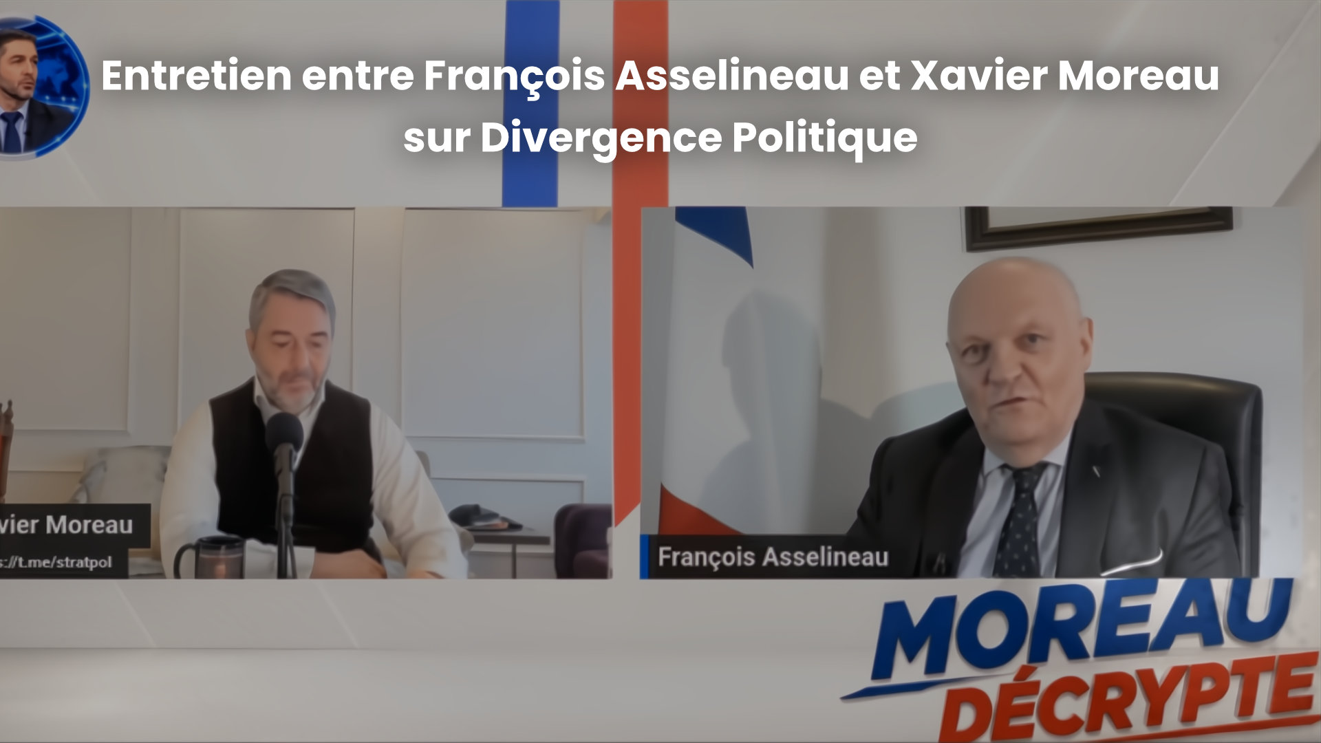 Entretien entre François Asselineau et Xavier Moreau sur Divergence Politique – 08/10/2026