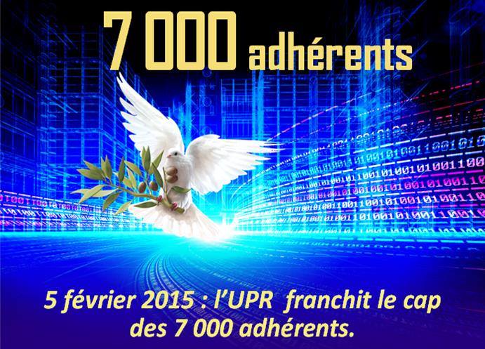 L’UPR vient de franchir le cap des 7 000 adhérents !