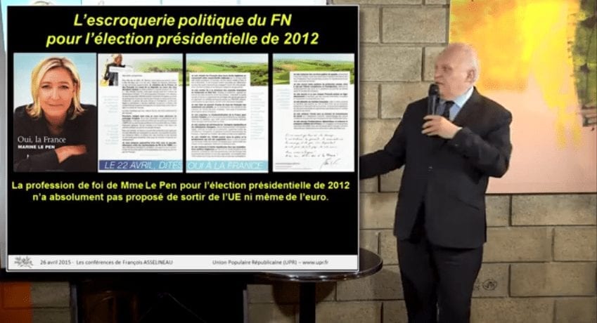 La SARL LE PEN se déchire en public, mais une chose ne change pas : c'est que ni le père ni la fille ne parle de sortir de l'UE ou de l'euro de façon unilatérale par l'article 50 du TUE