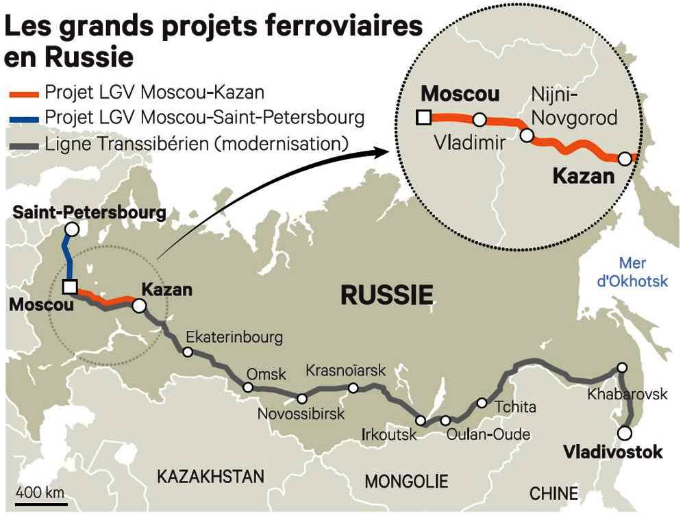 RUSSIE - TGV Moscou Kazan