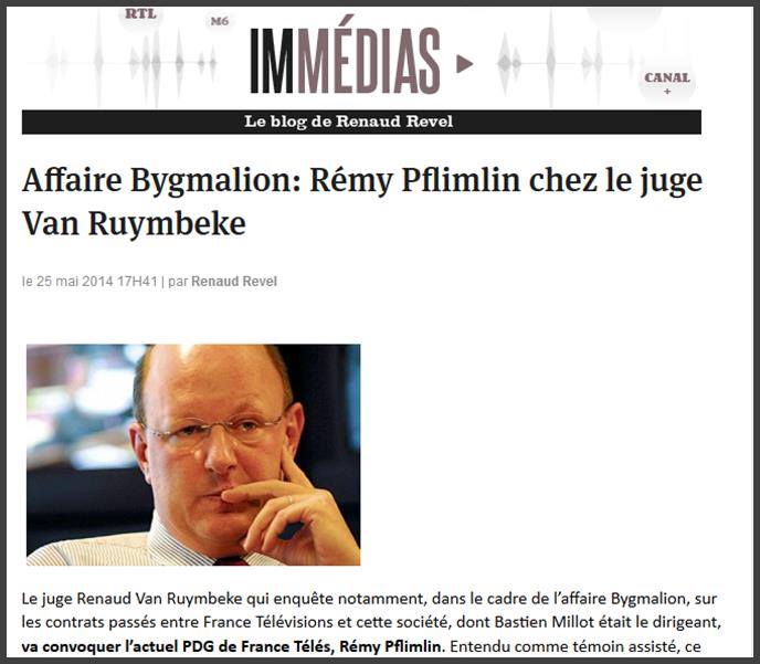 Affaire Bygmalion: Rémy Pflimlin chez le juge Van Ruymbeke France, Affaire Bygmalion: Rémy Pflimlin chez le juge Van Ruymbeke