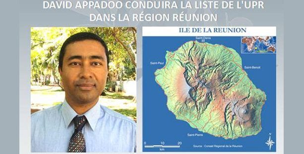 David Appadoo conduira la liste de l'UPR dans la région Réunion