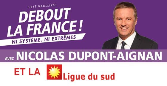 Dupont-Aignan et DLF font désormais ouvertement alliance avec l'extrême-droite de la Ligue du Sud