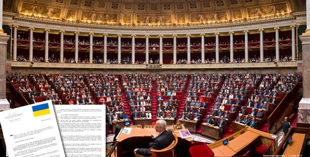 Lettre adressée aux 577 députés français pour leur demander de déposer une motion de censure contre le gouvernement afin de sanctionner la politique de la France vis à vis de l'Ukraine