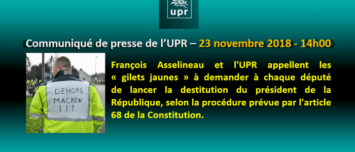 Gilets Jaunes Union Populaire Républicaine Upr